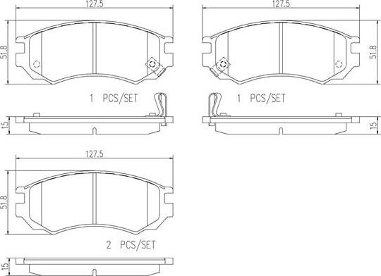 Brembo P56055N - Kit pastiglie freno, Freno a disco www.autoricambit.com