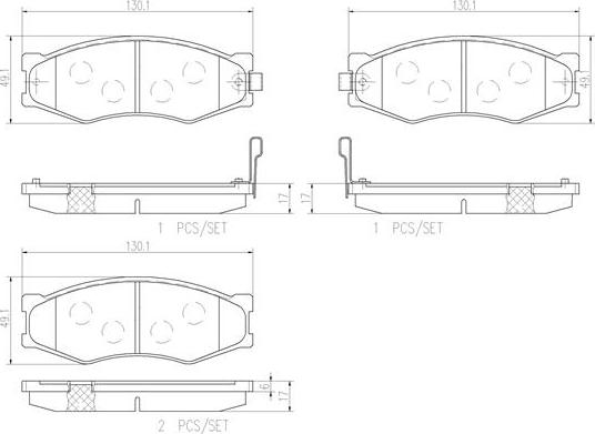 Brembo P56056N - Kit pastiglie freno, Freno a disco www.autoricambit.com