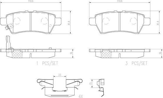 Brembo P56060N - Kit pastiglie freno, Freno a disco www.autoricambit.com