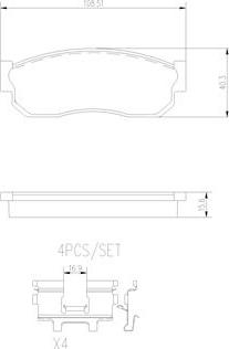 Brembo P56011N - Kit pastiglie freno, Freno a disco www.autoricambit.com