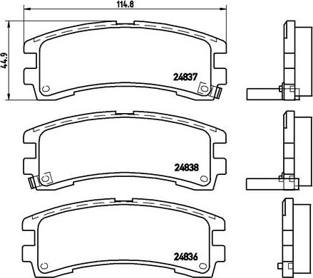 Brembo P 56 017 - Kit pastiglie freno, Freno a disco www.autoricambit.com