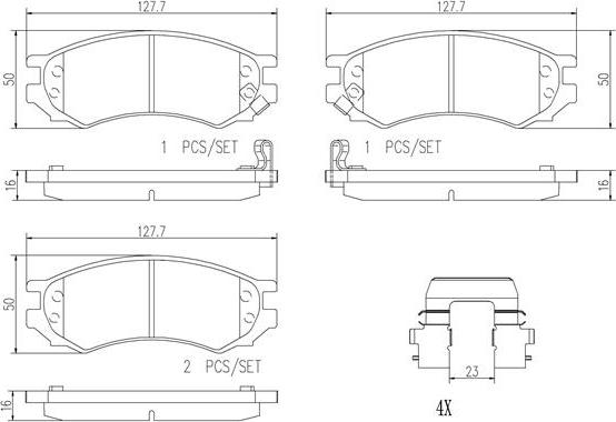 Brembo P56023N - Kit pastiglie freno, Freno a disco www.autoricambit.com