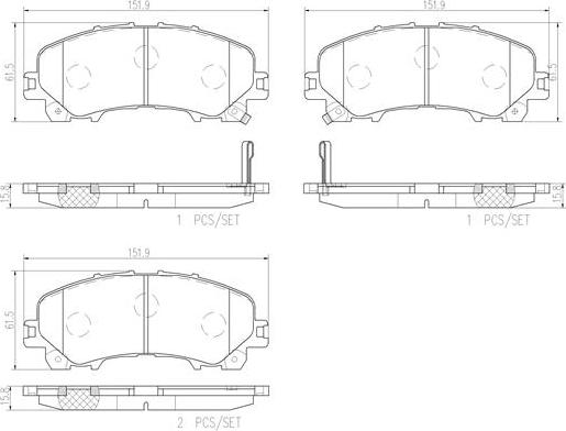 Brembo P56106N - Kit pastiglie freno, Freno a disco www.autoricambit.com