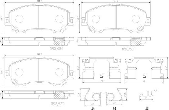 Brembo P56100N - Kit pastiglie freno, Freno a disco www.autoricambit.com