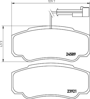 Brembo P 56 122 - Kit pastiglie freno, Freno a disco www.autoricambit.com