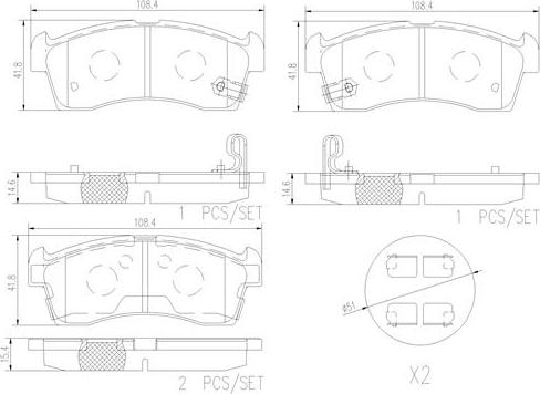 Brembo P56127N - Kit pastiglie freno, Freno a disco www.autoricambit.com