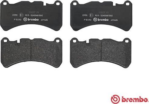 Brembo P 50 092 - Kit pastiglie freno, Freno a disco www.autoricambit.com