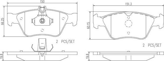 Brembo P50023N - Kit pastiglie freno, Freno a disco www.autoricambit.com