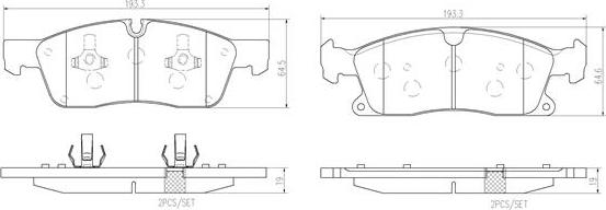 Brembo P50108N - Kit pastiglie freno, Freno a disco www.autoricambit.com