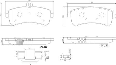 Brembo P50125N - Kit pastiglie freno, Freno a disco www.autoricambit.com