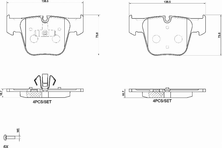 Brembo P 50 177 - Kit pastiglie freno, Freno a disco www.autoricambit.com