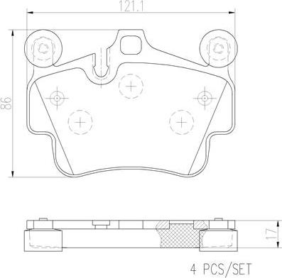 Brembo P65015N - Kit pastiglie freno, Freno a disco www.autoricambit.com