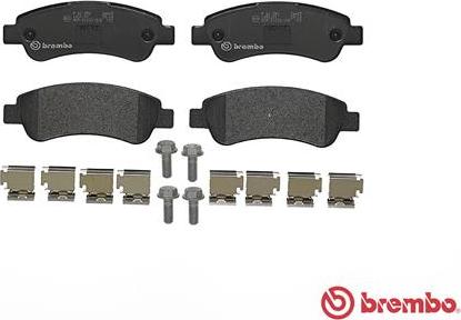 Brembo P 61 091 - Kit pastiglie freno, Freno a disco www.autoricambit.com