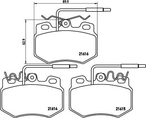 Brembo P 61 041 - Kit pastiglie freno, Freno a disco www.autoricambit.com