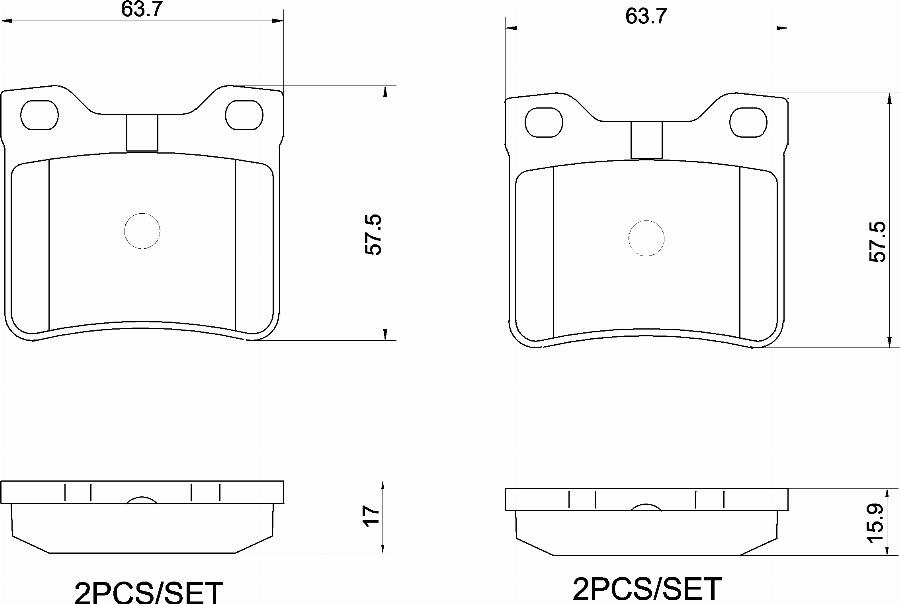 Brembo P61058N - Kit pastiglie freno, Freno a disco www.autoricambit.com