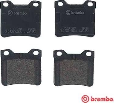 Brembo P 61 058 - Kit pastiglie freno, Freno a disco www.autoricambit.com