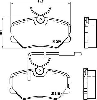 Brembo P 61 035 - Kit pastiglie freno, Freno a disco www.autoricambit.com