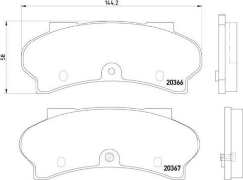 Brembo P 61 033 - Kit pastiglie freno, Freno a disco www.autoricambit.com