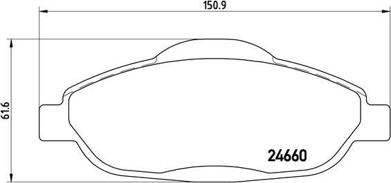 Brembo P 61 101X - Kit pastiglie freno, Freno a disco www.autoricambit.com