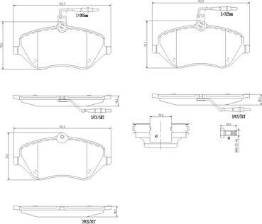 Brembo P61119N - Kit pastiglie freno, Freno a disco www.autoricambit.com