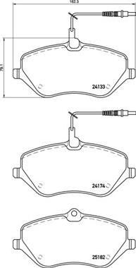 Brembo P 61 119 - Kit pastiglie freno, Freno a disco www.autoricambit.com