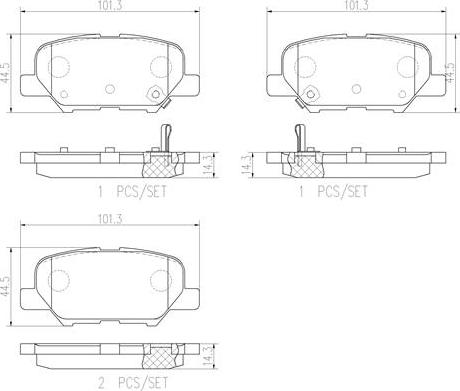 Brembo P61111N - Kit pastiglie freno, Freno a disco www.autoricambit.com