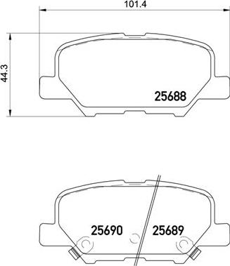 Brembo P 61 111 - Kit pastiglie freno, Freno a disco www.autoricambit.com