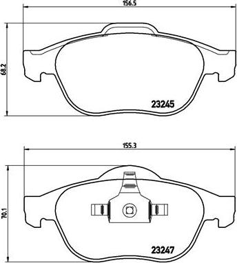 Brembo P 68 040 - Kit pastiglie freno, Freno a disco www.autoricambit.com