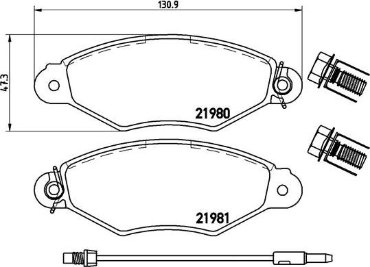 Brembo P 68 042 - Kit pastiglie freno, Freno a disco www.autoricambit.com