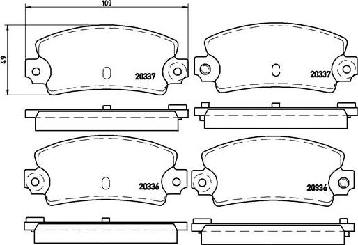 Brembo P 68 002 - Kit pastiglie freno, Freno a disco www.autoricambit.com