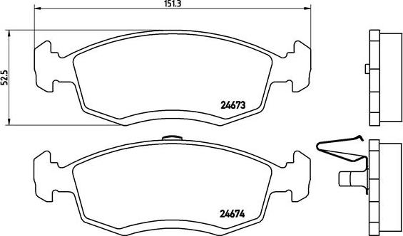 Brembo P 68 039 - Kit pastiglie freno, Freno a disco www.autoricambit.com