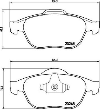 Brembo P 68 032 - Kit pastiglie freno, Freno a disco www.autoricambit.com