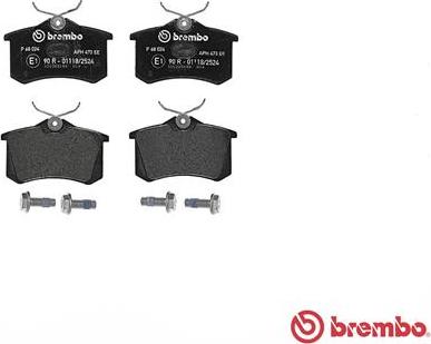 Brembo P 68 024 - Kit pastiglie freno, Freno a disco www.autoricambit.com