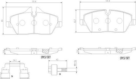 Brembo P06091N - Kit pastiglie freno, Freno a disco www.autoricambit.com