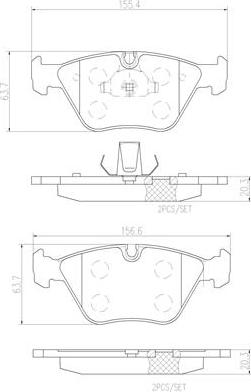 Brembo P06043N - Kit pastiglie freno, Freno a disco www.autoricambit.com