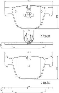 Brembo P06050N - Kit pastiglie freno, Freno a disco www.autoricambit.com