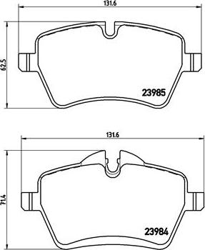 Brembo P 06 051 - Kit pastiglie freno, Freno a disco www.autoricambit.com