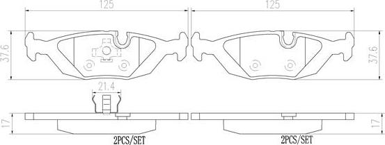 Brembo P06009N - Kit pastiglie freno, Freno a disco www.autoricambit.com