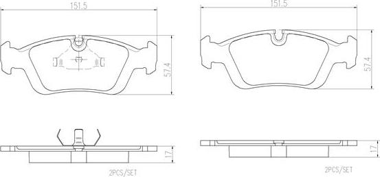 Brembo P06089N - Kit pastiglie freno, Freno a disco www.autoricambit.com