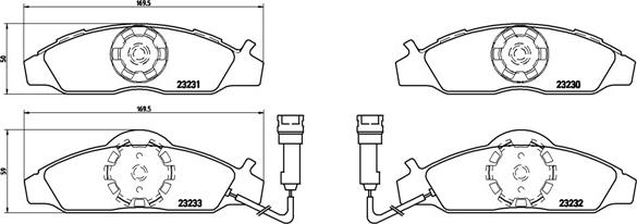 Brembo P 15 003 - Kit pastiglie freno, Freno a disco www.autoricambit.com