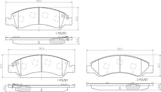 Brembo P10058N - Kit pastiglie freno, Freno a disco www.autoricambit.com