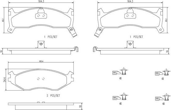 Brembo P11006N - Kit pastiglie freno, Freno a disco www.autoricambit.com