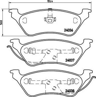 Brembo P 11 014 - Kit pastiglie freno, Freno a disco www.autoricambit.com