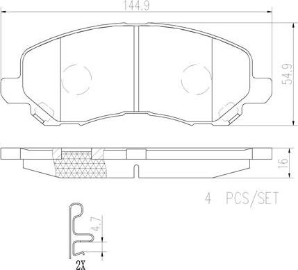 Brembo P11026N - Kit pastiglie freno, Freno a disco www.autoricambit.com