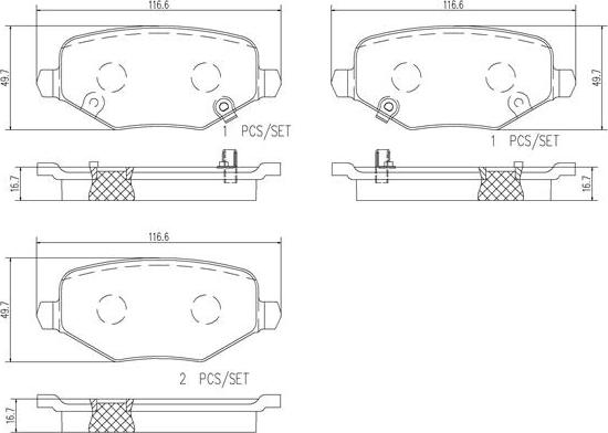 Brembo P18029N - Kit pastiglie freno, Freno a disco www.autoricambit.com