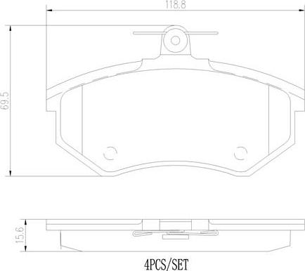 Brembo P85093N - Kit pastiglie freno, Freno a disco www.autoricambit.com