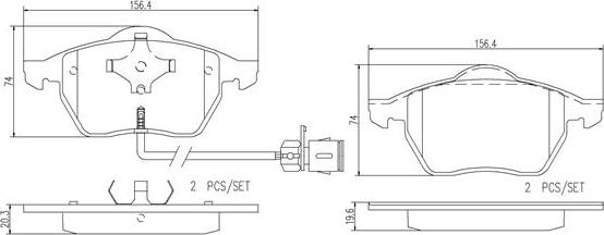 Brembo P85040N - Kit pastiglie freno, Freno a disco www.autoricambit.com