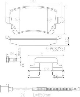 Brembo P85064N - Kit pastiglie freno, Freno a disco www.autoricambit.com