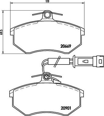 Brembo P 85 016 - Kit pastiglie freno, Freno a disco www.autoricambit.com