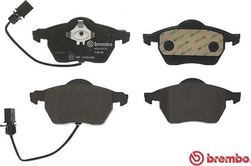 Brembo P 85 085 - Kit pastiglie freno, Freno a disco www.autoricambit.com